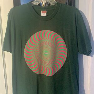 mens supreme spitfire green tee